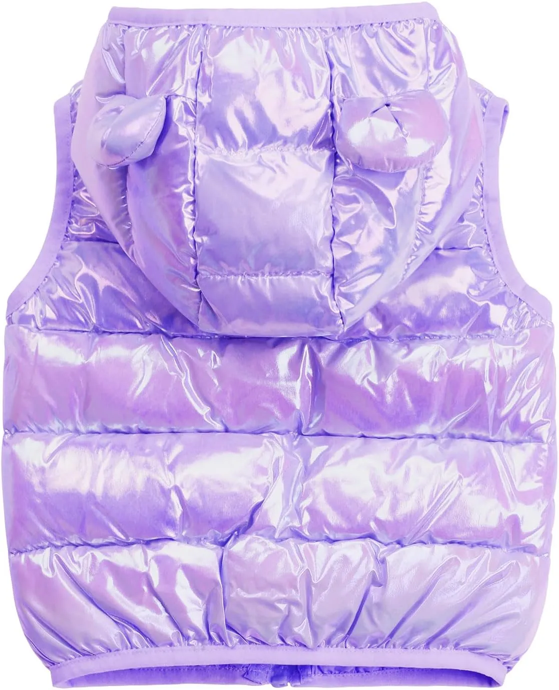 JESKIDS Girls Boys Puffer Vest Hooded Warm Outerwear with Zipper Lightweight Sleeveless Outfit