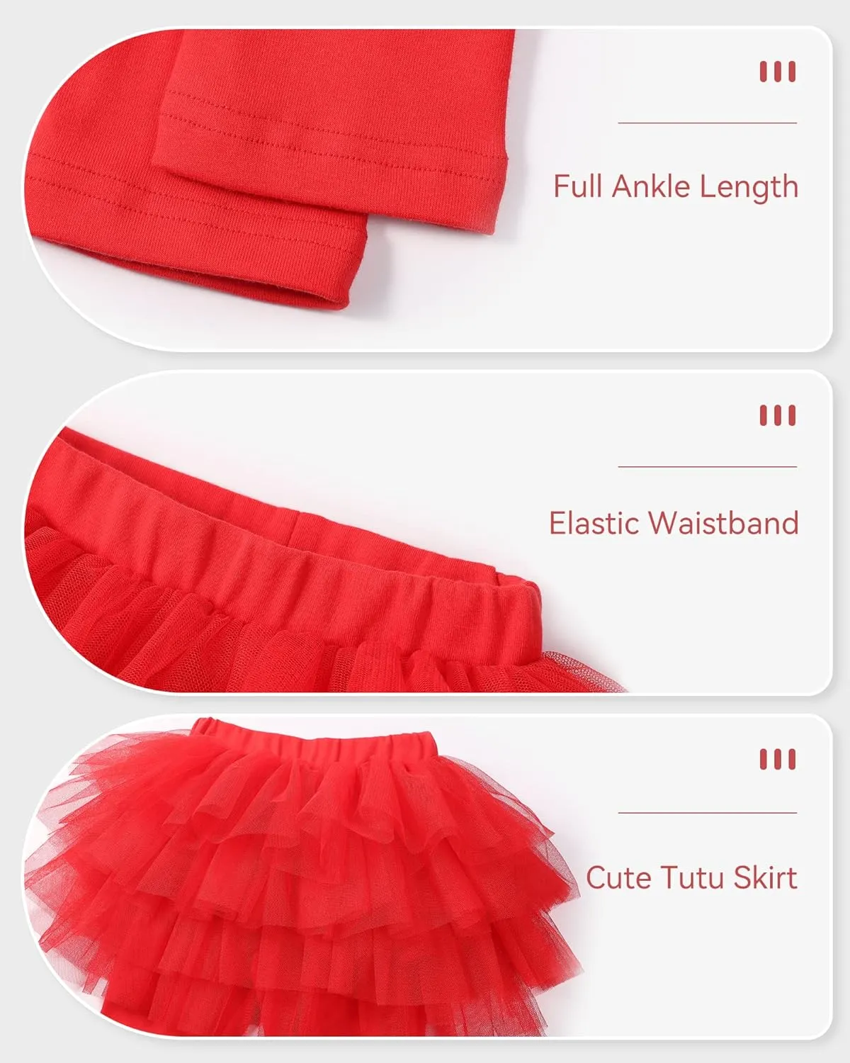 JOCMIC Toddler Girls Tutu Skirt Leggings Pant with Ruffle Kids Footless Culotte