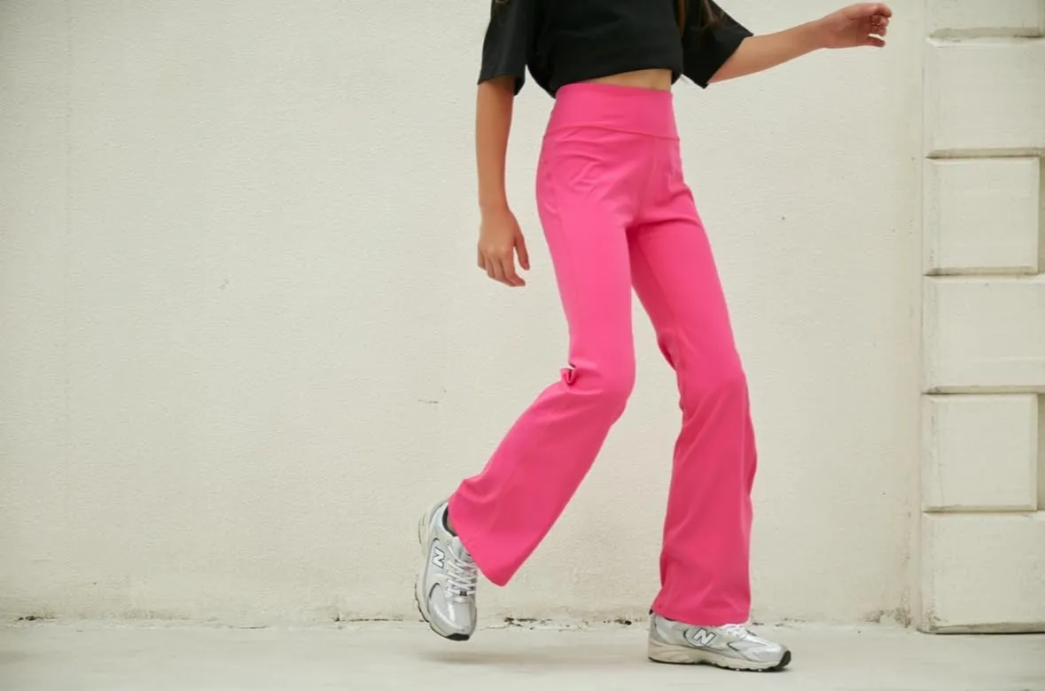 Kids' Activewear Leggings Super Soft Black Flare Leggings Girls' Yoga Pants
