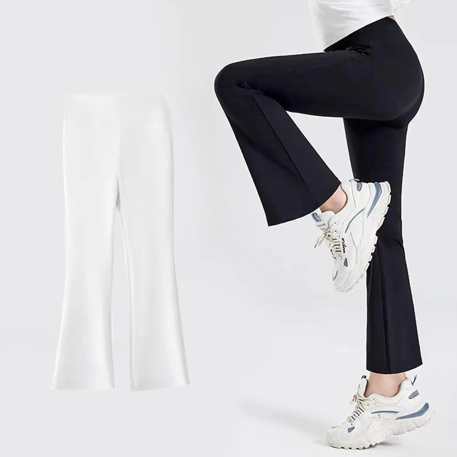 Kids Girls Flare Leggings High Waisted Bell Bottoms Active ??ootcut Yoga Pants Slim Fit Solid Dance Workout Trousers