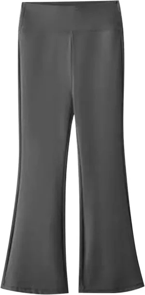 Kids Girls Flare Leggings High Waisted Bell Bottoms Active ??ootcut Yoga Pants Slim Fit Solid Dance Workout Trousers