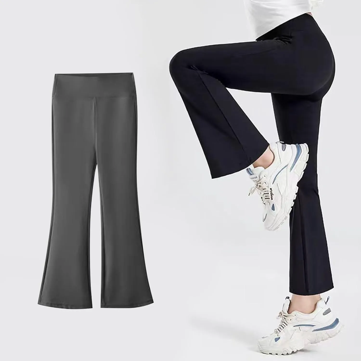 Kids Girls Flare Leggings High Waisted Bell Bottoms Active ??ootcut Yoga Pants Slim Fit Solid Dance Workout Trousers