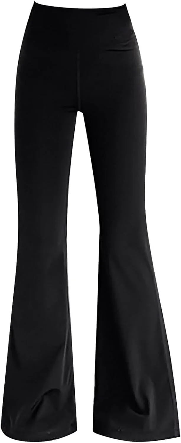 Kids Girls Flare Pants Casual High Waisted Yoga Slim ??ootcut Leggings Stretchy Bell Buttom Wide Leg