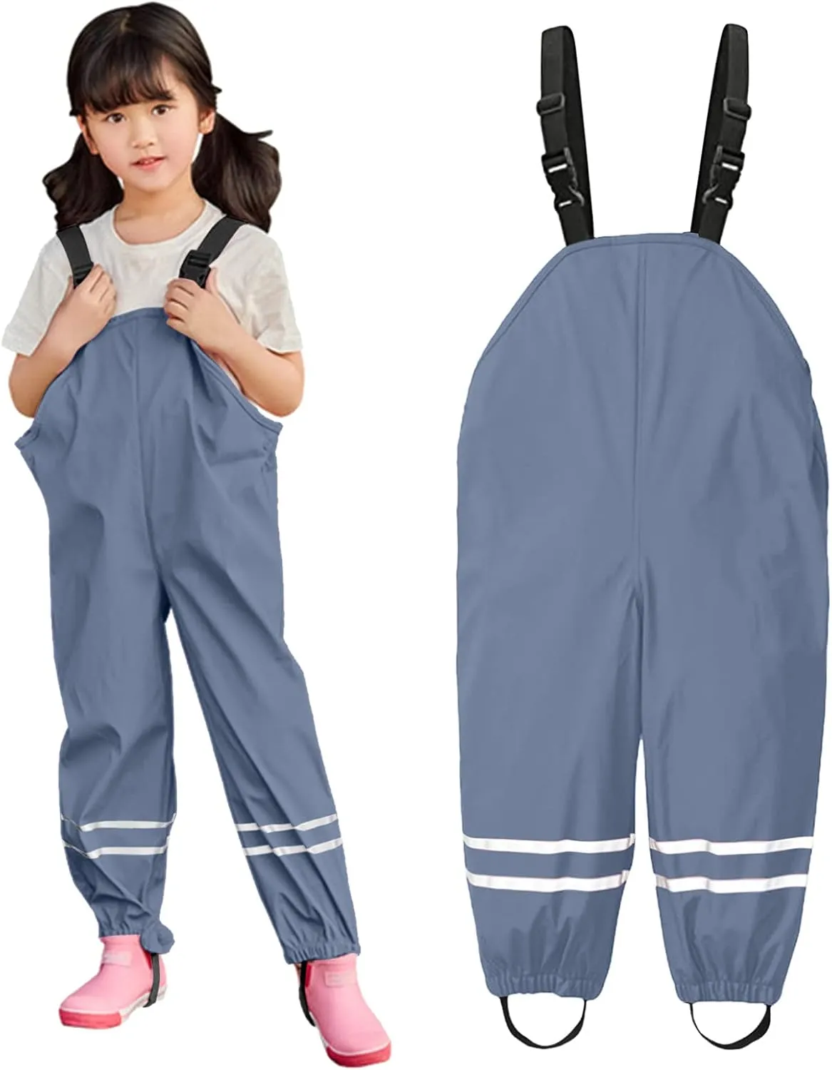 Kids Rain Pants and Jacket Girls Waterproof Pants Children's Hiking Pants Black Rain Pants Youth Kids Quick Dry Hiking Pants
