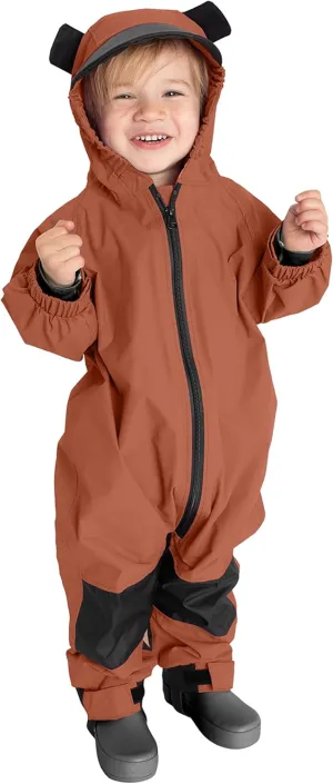 Kids Toddler Rain Suit - Muddy Buddy Waterproof Coverall One Piece Weather Resistant Baby Jacket
