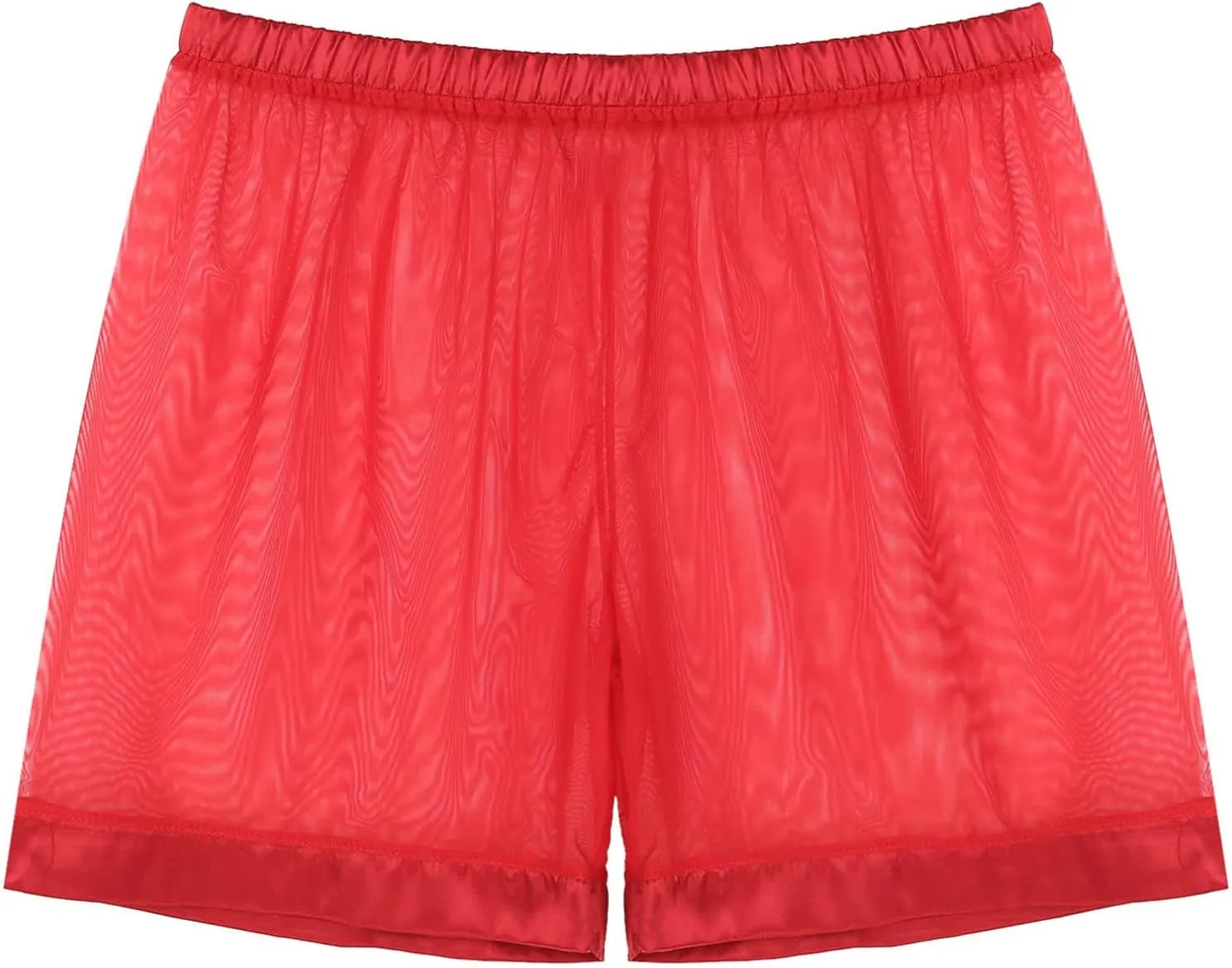 Kingspinner Men's See Through Shorts Sexy Mesh Loose Shorts Boxer Lounge Underwear Cover up Boxer Trunks