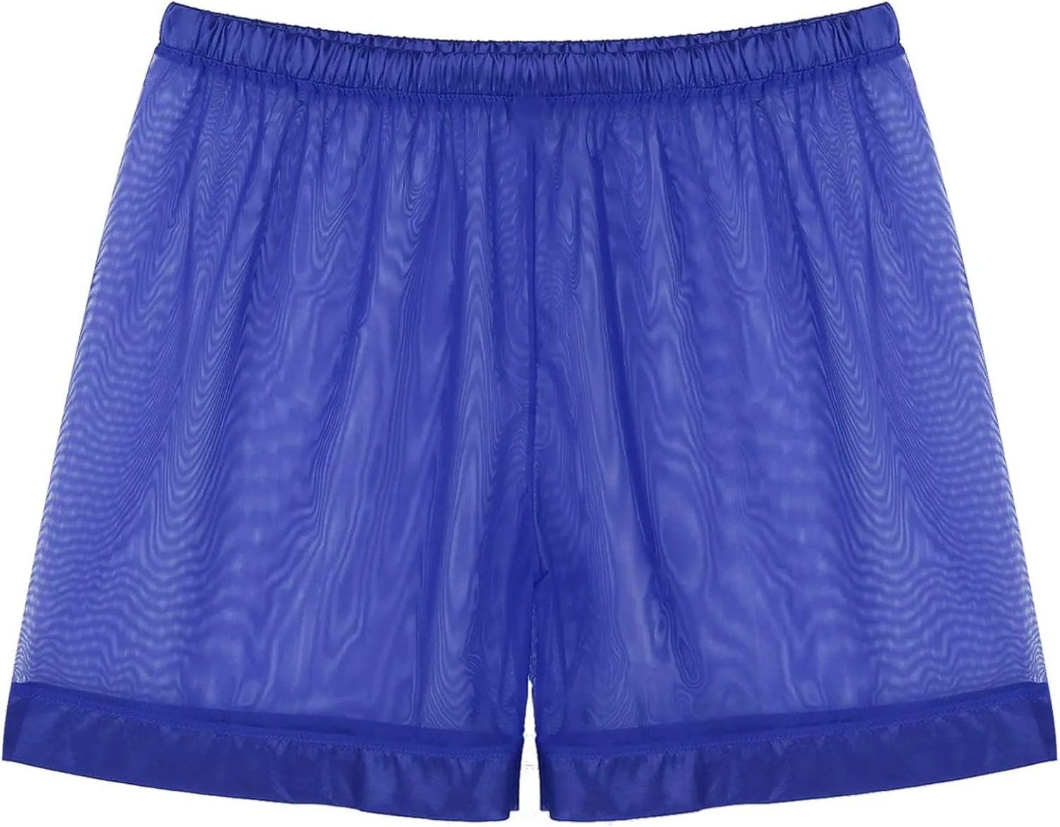 Kingspinner Men's See Through Shorts Sexy Mesh Loose Shorts Boxer Lounge Underwear Cover up Boxer Trunks