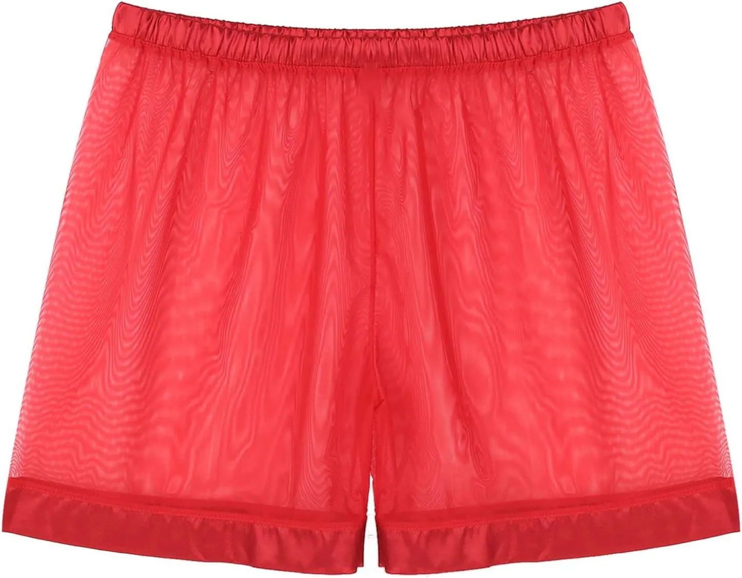 Kingspinner Men's See Through Shorts Sexy Mesh Loose Shorts Boxer Lounge Underwear Cover up Boxer Trunks
