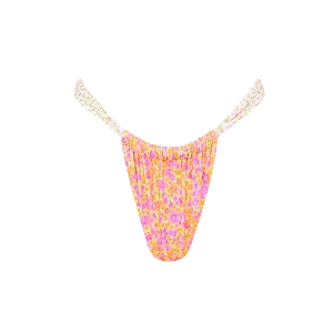 Kulani Kinis Ruched Thong Bikini Bottom - Champagne Aura - FINAL SALE