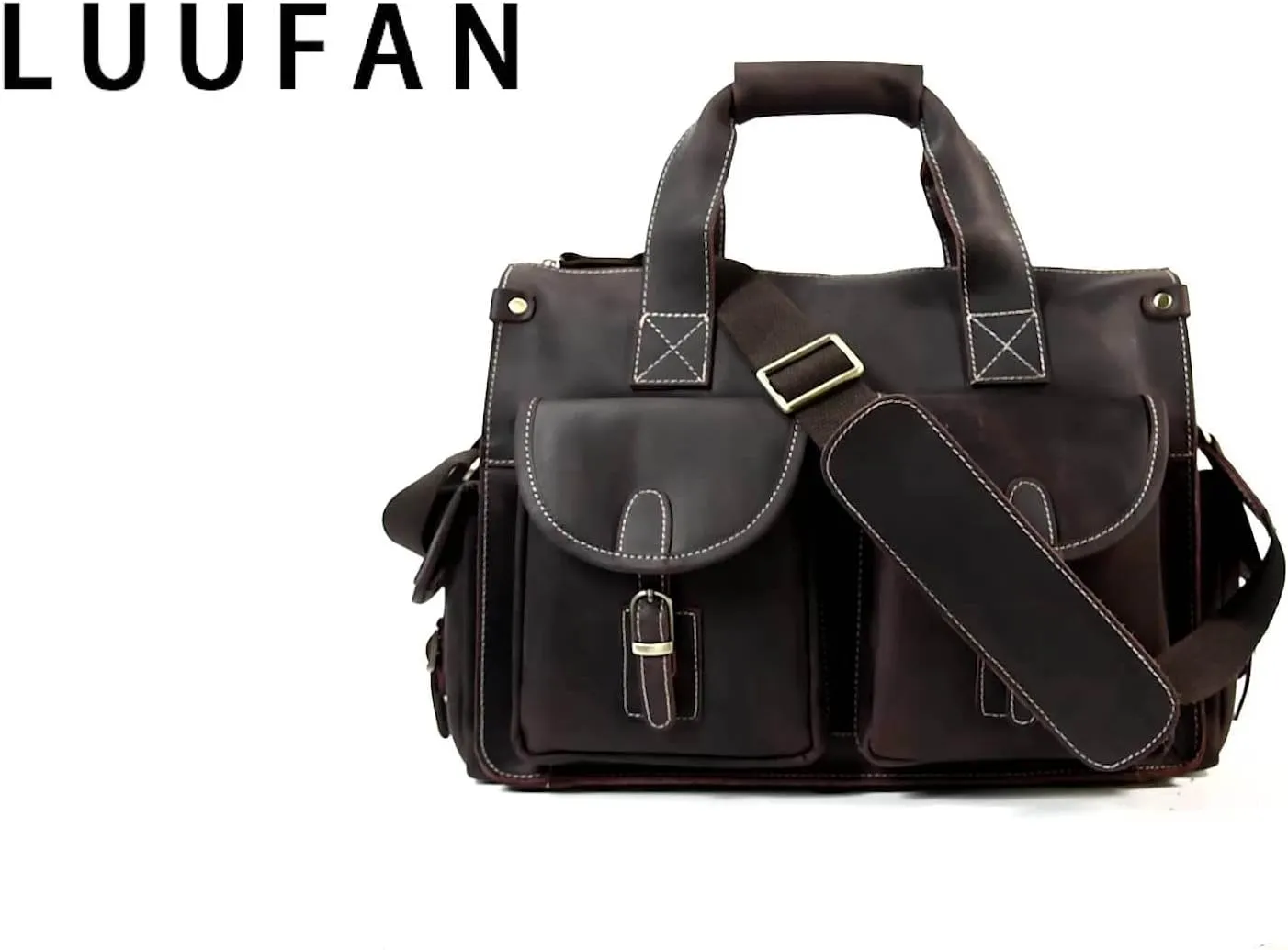 Large Capacity Versatile Leather Business Bag Men, 15 Leather Travel Bag Tote Briefcase, Laptop Bag, Travel Bag