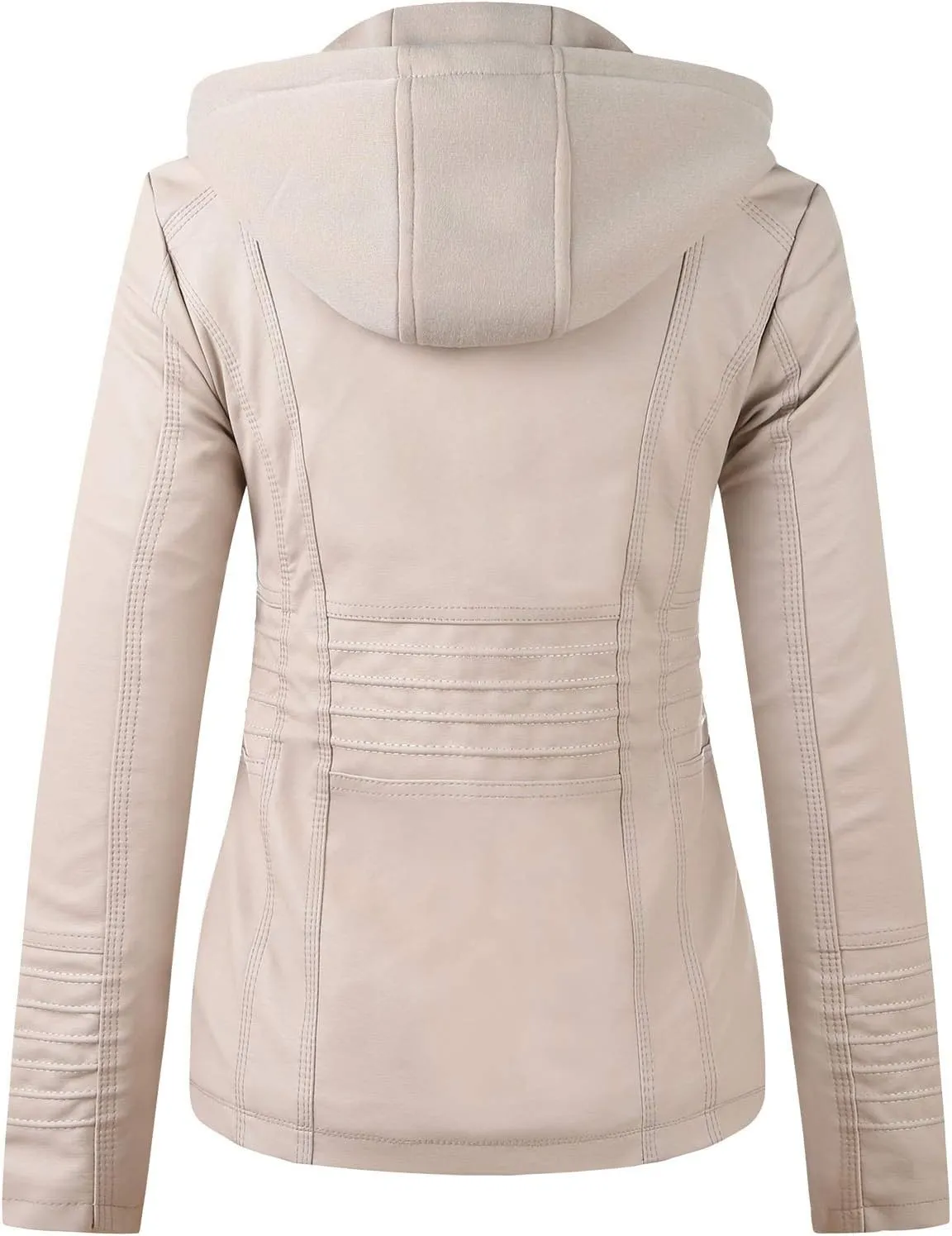 LCMTWX Women Jackets Belt Motorcycle Stand Zip Tops Slim Jacket Coat Collar Leather Women's Coat Jacket Women Womens