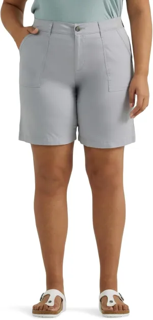Lee Women's Plus Size Ultra Lux Comfort with Flex-to-go Utility Bermuda Short