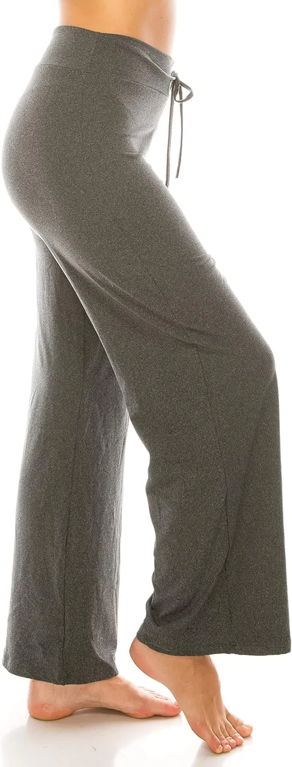 Leggings Depot Women's Drawstring Pajama Pants Wide Leg Casual Comfy Sleepwear for Lounge and Yoga