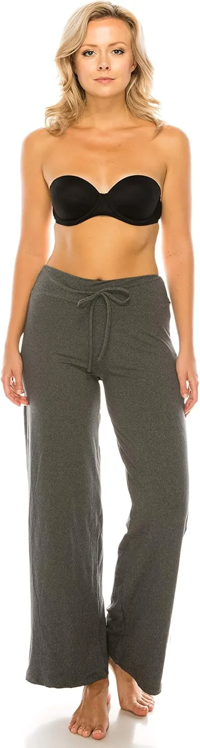 Leggings Depot Women's Drawstring Pajama Pants Wide Leg Casual Comfy Sleepwear for Lounge and Yoga