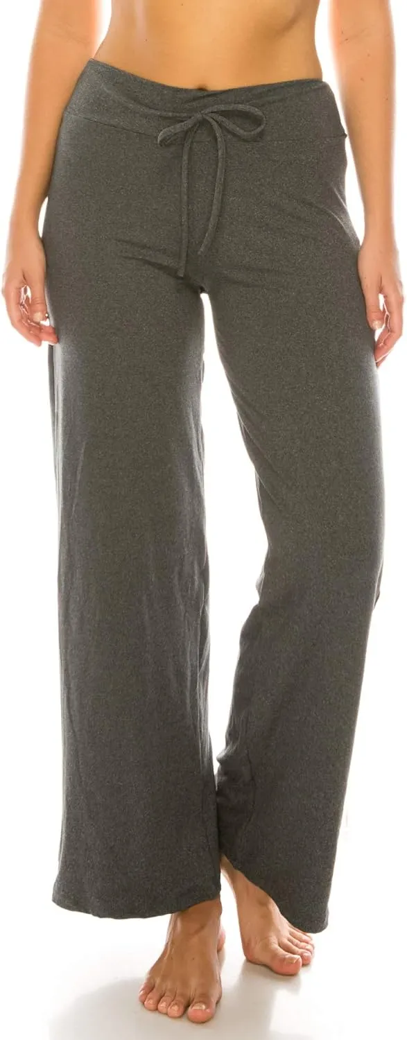 Leggings Depot Women's Drawstring Pajama Pants Wide Leg Casual Comfy Sleepwear for Lounge and Yoga