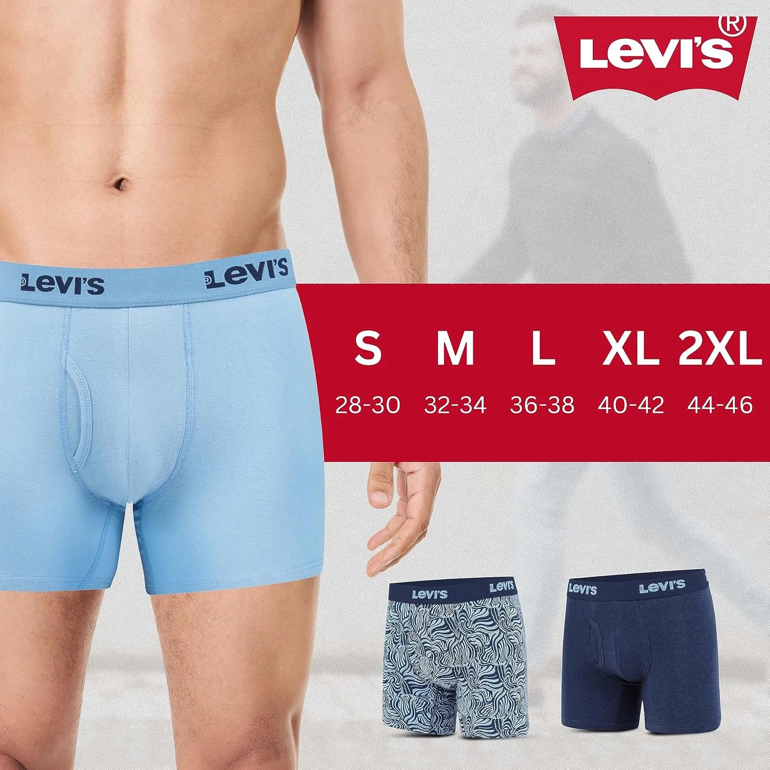 Levi's Boxer Briefs for Men, Cotton Stretch Breathable Men's Underwear