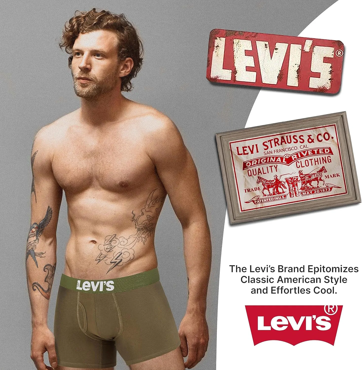 Levi's Mens Underwear 7 Pack Mens Boxer Briefs for Men Cotton Stretch