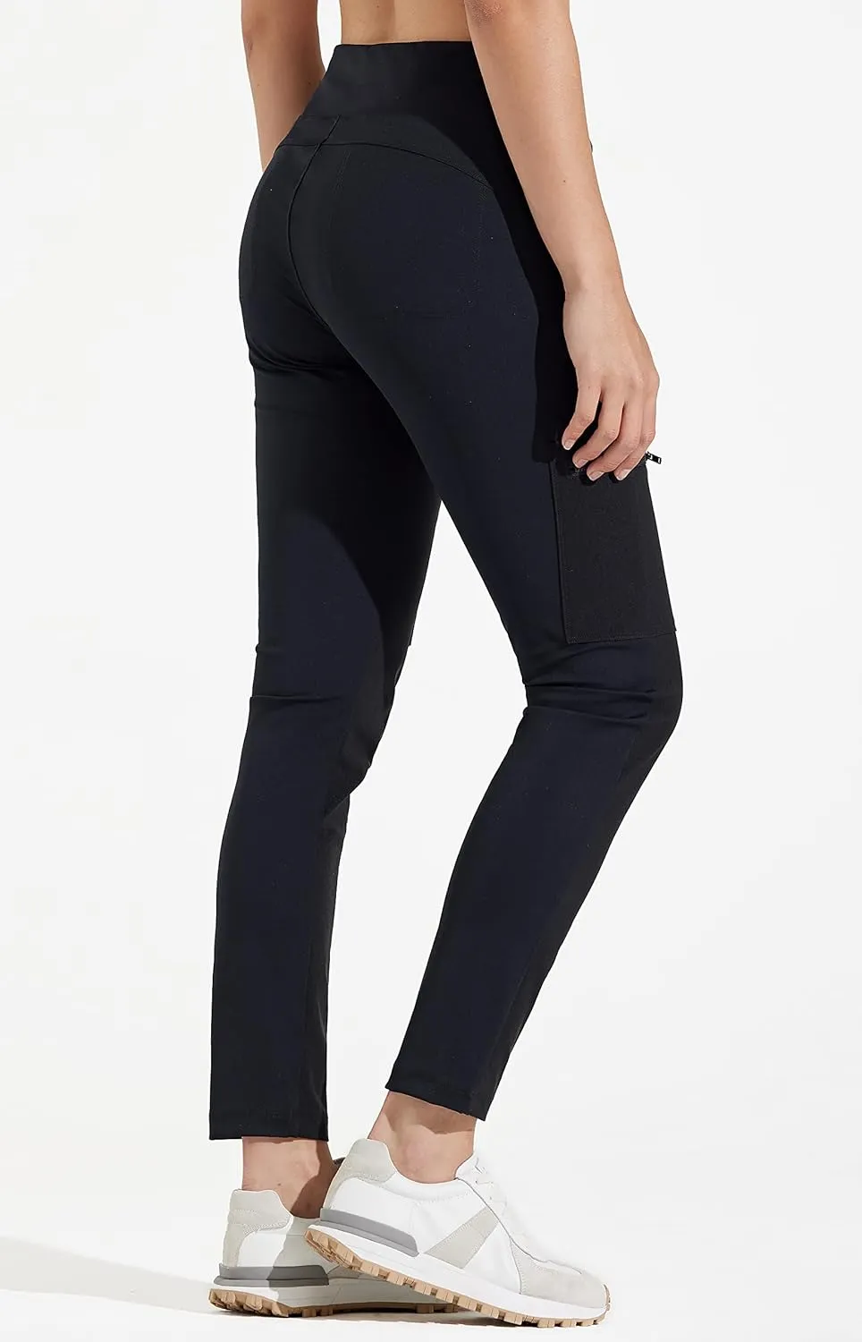 Libin Women's Hiking Leggings Hybrid Cargo Tights Casual Pants High Waisted Athletic Workout Travel Work Joggers