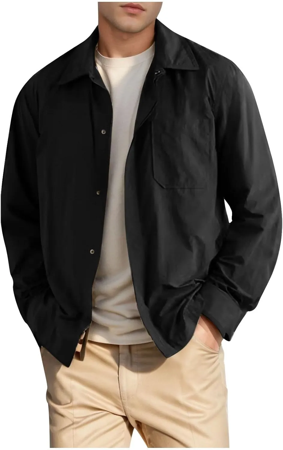 Lightweight Wind Breaker Jackets Mens Casual Mens Bomber Jacket Fashion Zip Up Jacket Men's Varsity Jackets