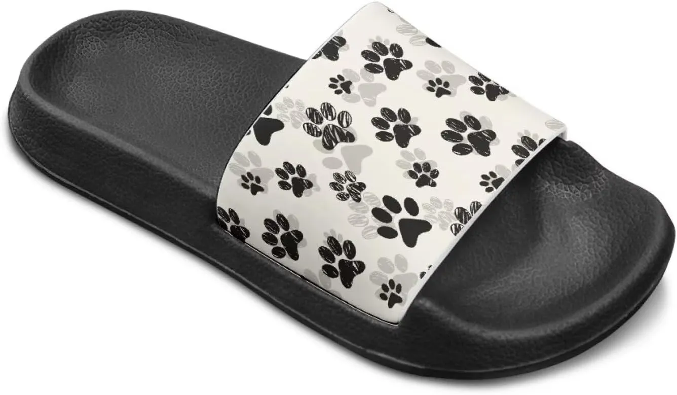 Little Kids Slides Slippers Summer EVA Non Slip One Piece Sandal for Beach Home Soft and Quickly Drying