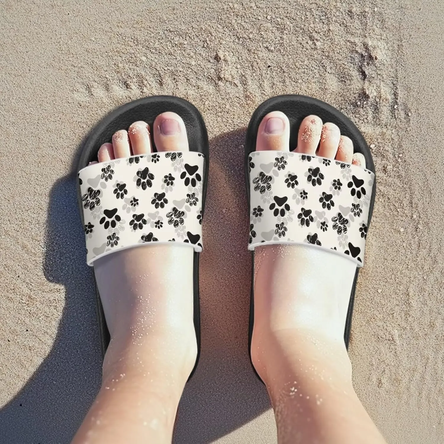 Little Kids Slides Slippers Summer EVA Non Slip One Piece Sandal for Beach Home Soft and Quickly Drying