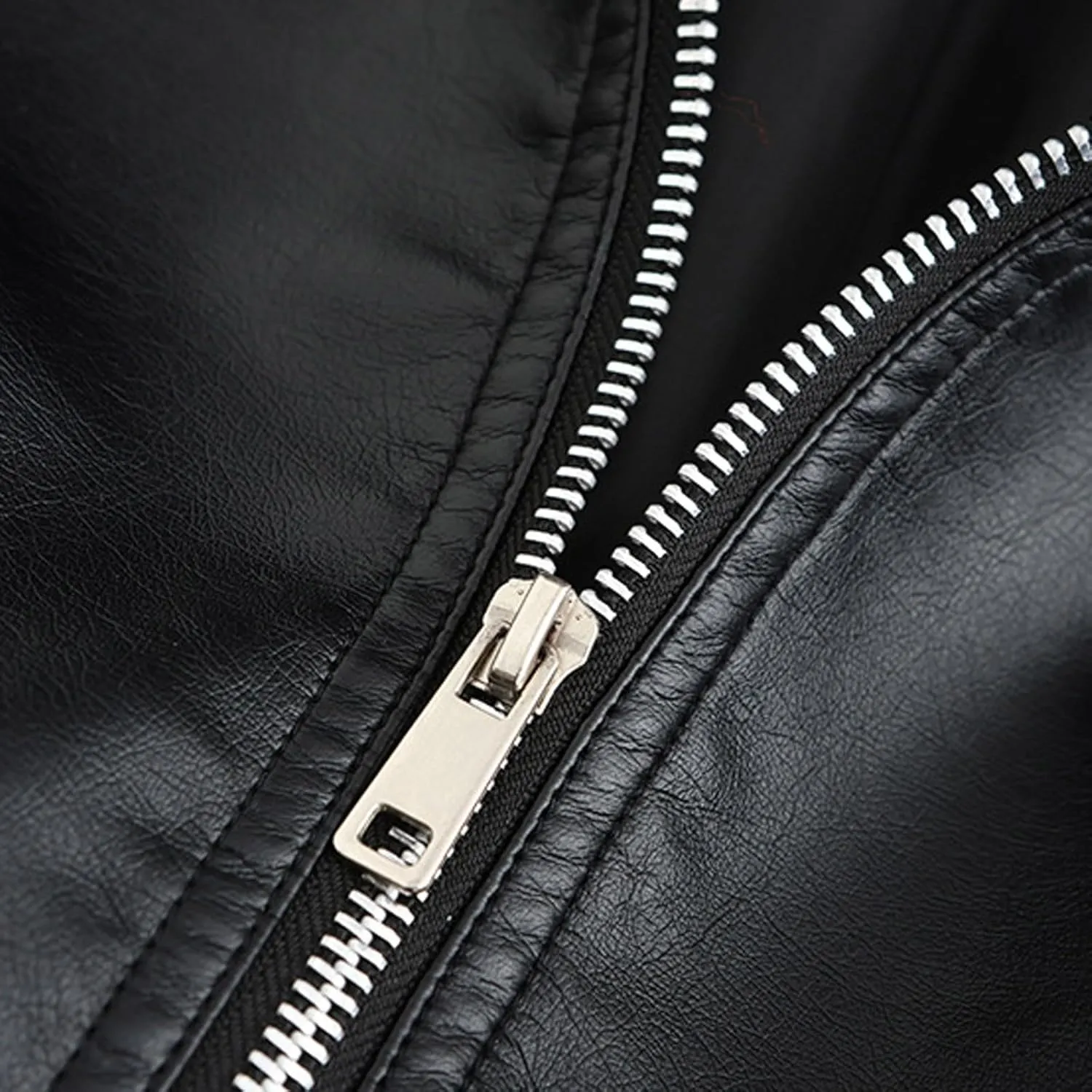Lmdudan Faux Leather Jacket for Women Motorcycle Biker Coat with Removable Hood Plus Size Long Sleeve Zipper Coats Outwear