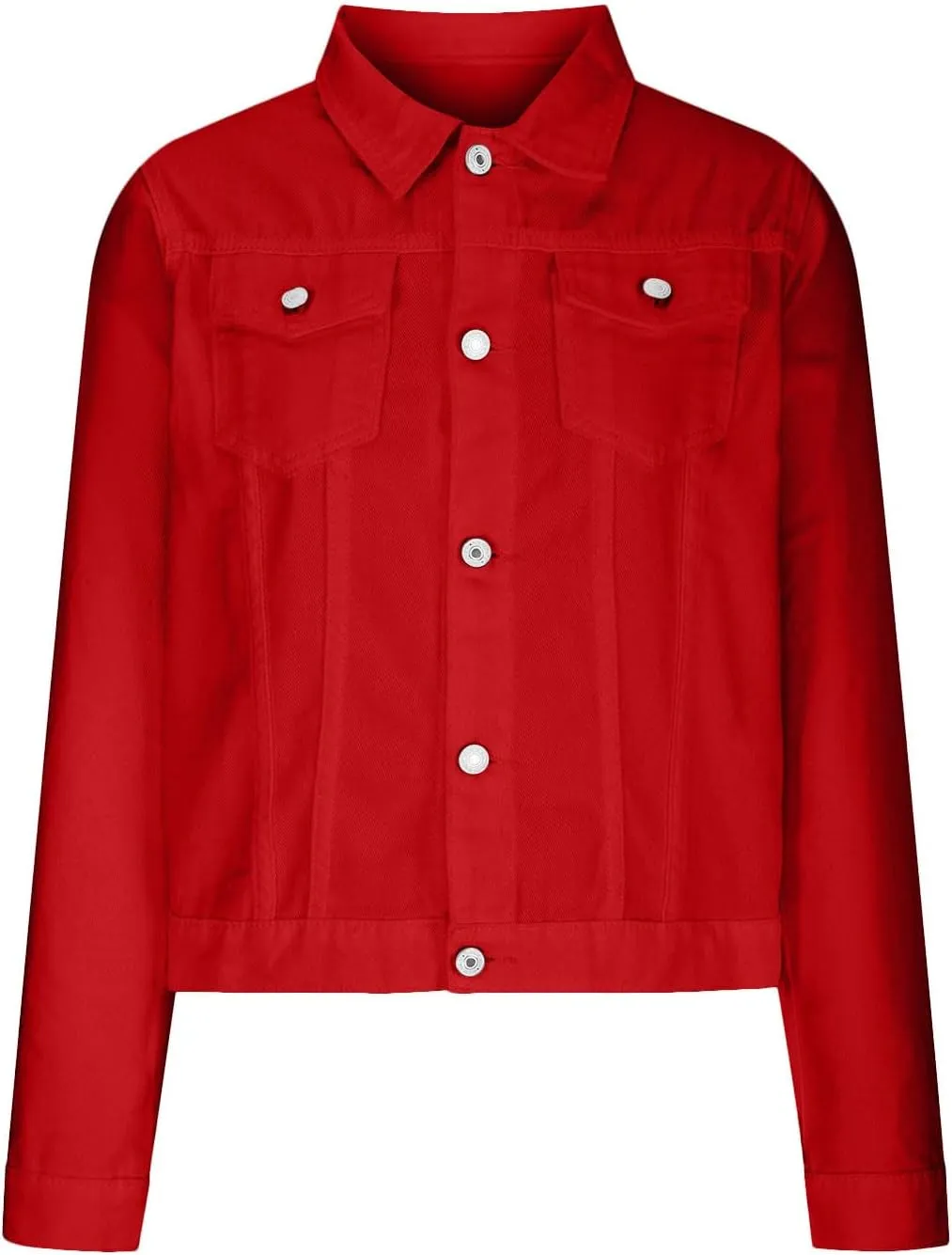 Lmdudan Women's Long Sleeve Button Down Wash Denim Jacket Ladies Retro Western Jean Jacket Winter Fall Coat Tops & Pockets
