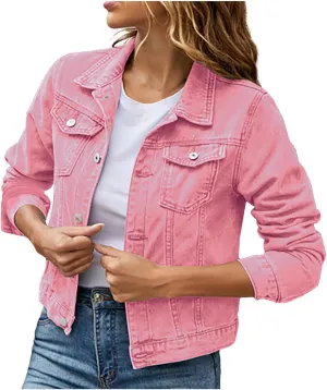 Lmdudan Women's Long Sleeve Button Down Wash Denim Jacket Ladies Retro Western Jean Jacket Winter Fall Coat Tops & Pockets