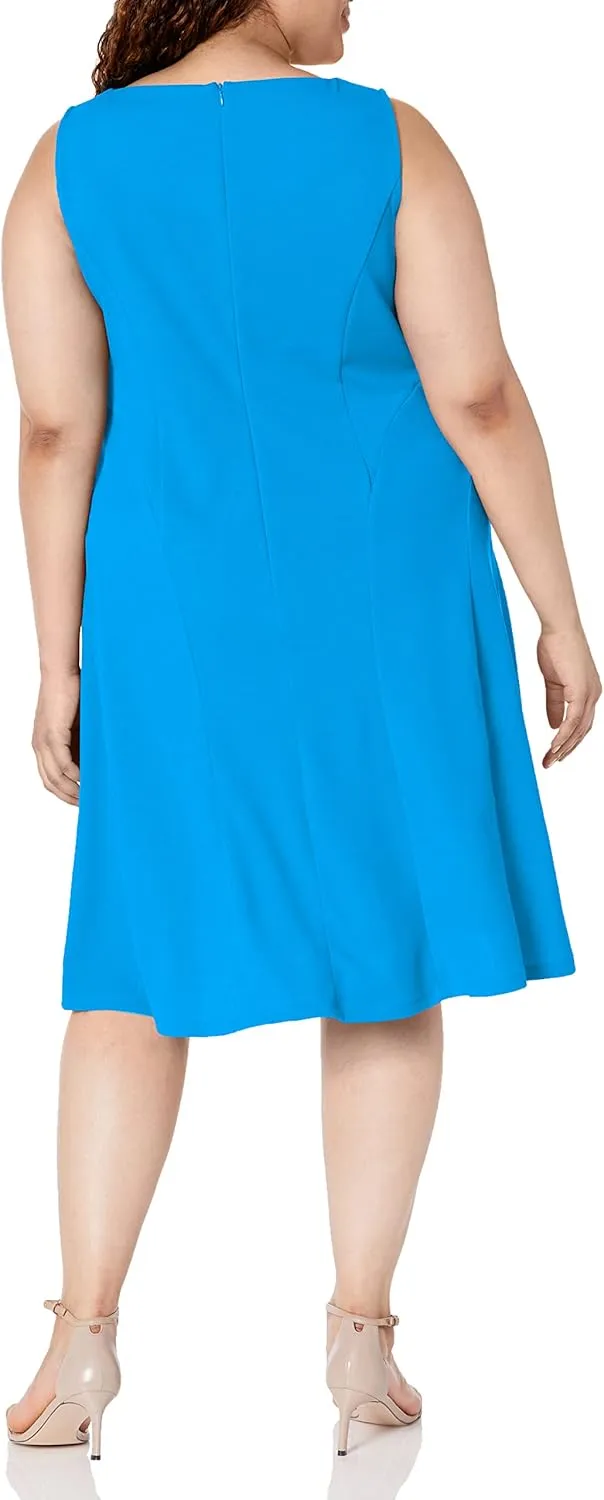 London Times Women's Perfect Versatile Scuba Crepe Fit & Flare Dress Event Guest of Occasion Office Career