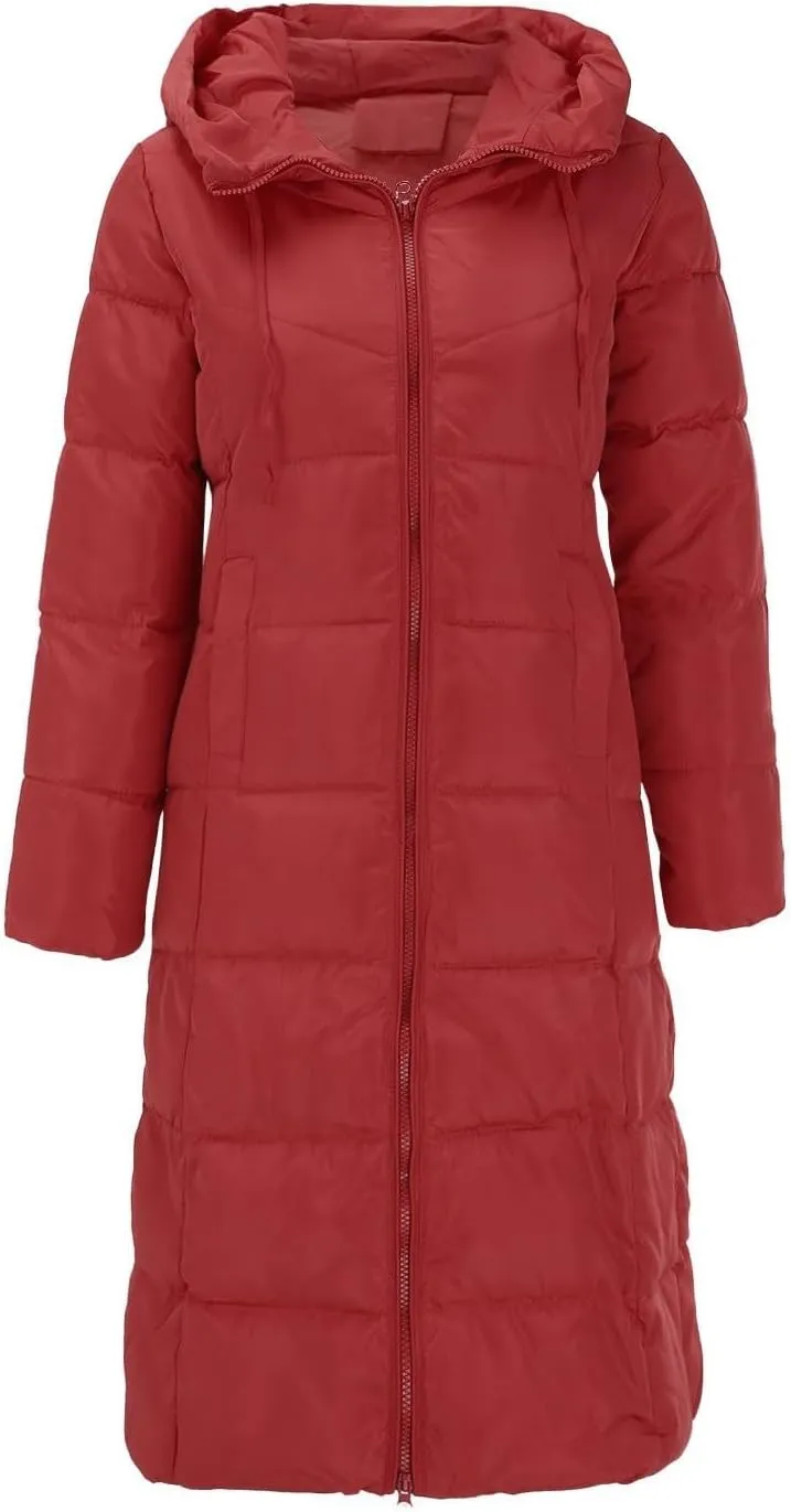 Long Length Maxi Puffer Parka Coat Puffer Jacket Lightweight Winter Coat Long Sleeve Puffer Jacket Womens Coats