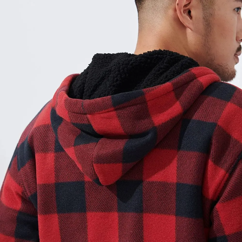 Long Sleeve Hoodies for Men Heavyweight Zip Up Hooded Sweatshirts Sports Outdoor Outerwear