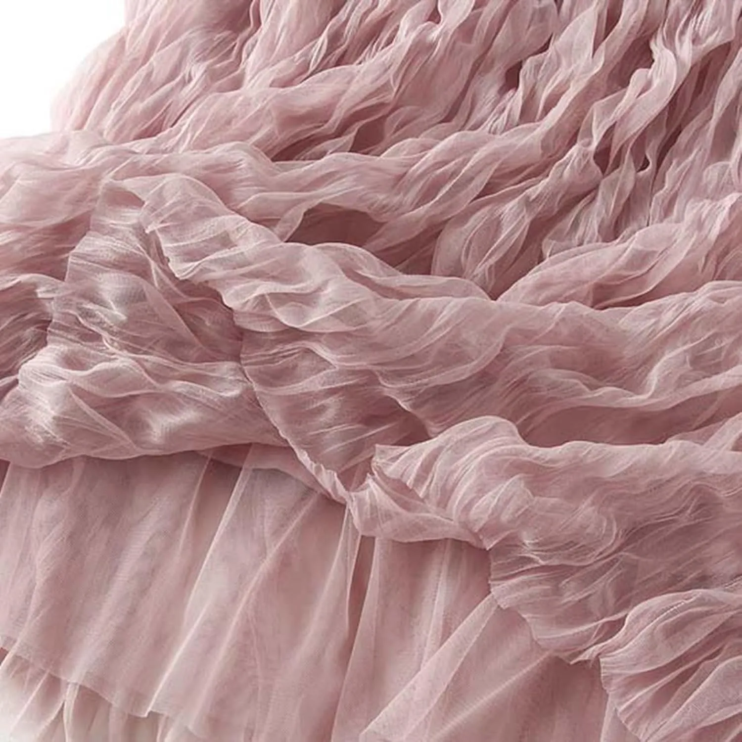 Long Tulle Skirt High Waist Loose A Line For Women Boho Flare/Irregular Flowy Elegant For Parties/Everyday Wear Summer