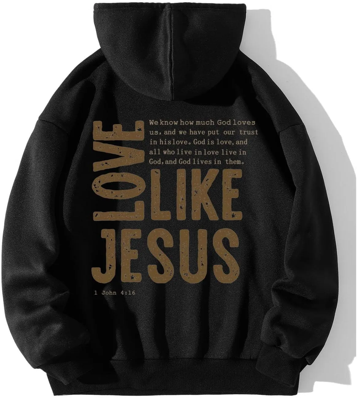 Love Like Jesus Long Sleeve Hoodies for Women 2024 Winter Fall Preppy Pullover Sweatshirts Y2K with Hood Oversized
