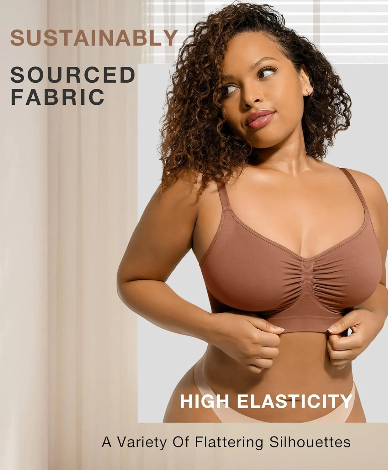 Lover-Beauty Bralettes for Women - Wireless Seamless Bra Stretch Comfort No Underwire Unlined Everyday Bras