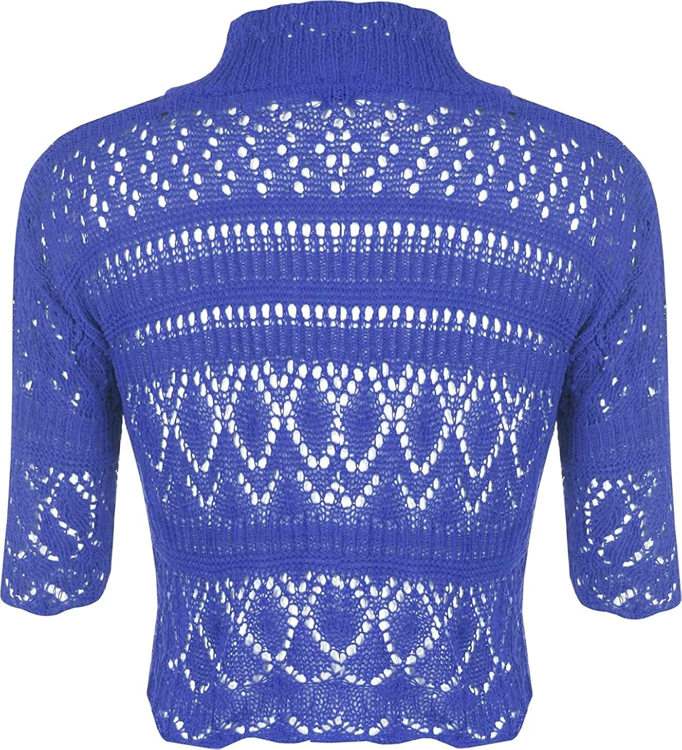 Loxdonz Women's Crochet Knit Cropped Bolero Shrug Cardigan Open Front Short Shrugs for Women
