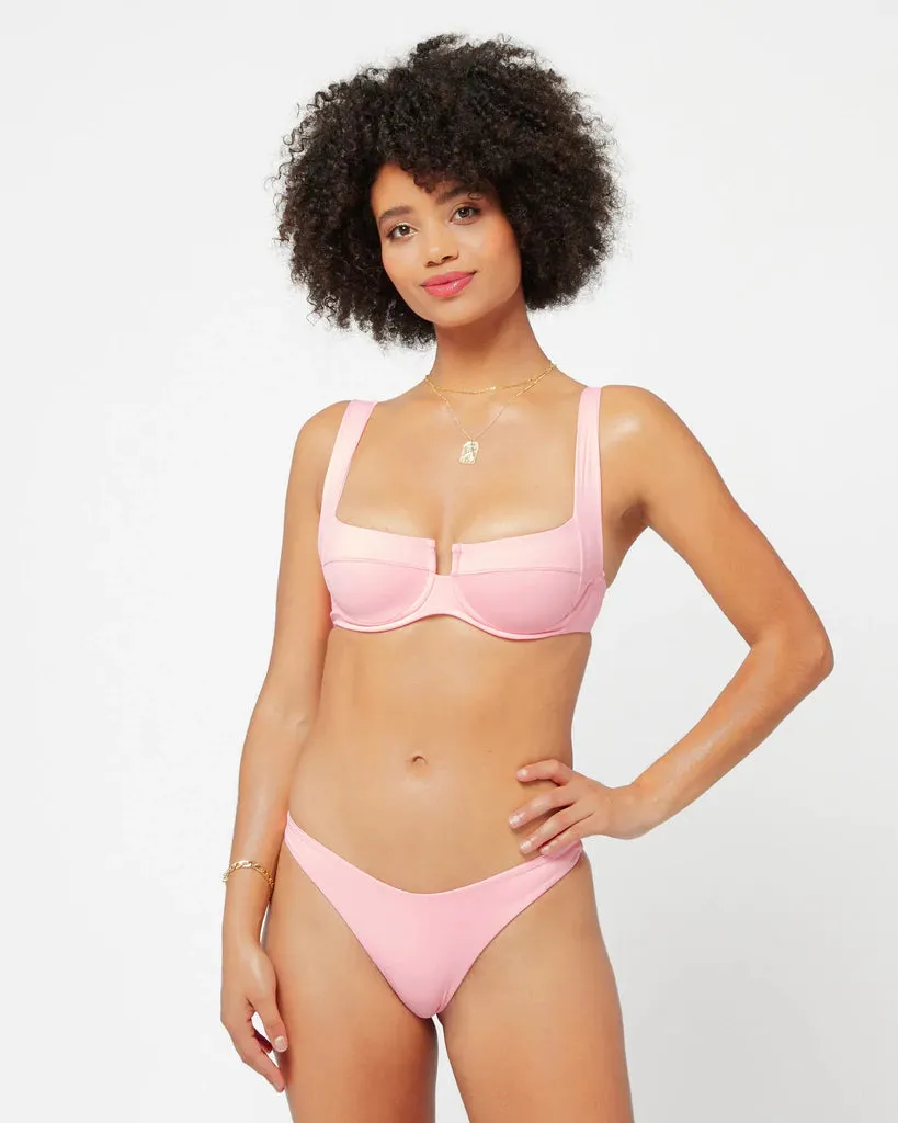 L*Space | Cabana Bitsy Bikini Bottom | Crystal Pink FINAL SALE