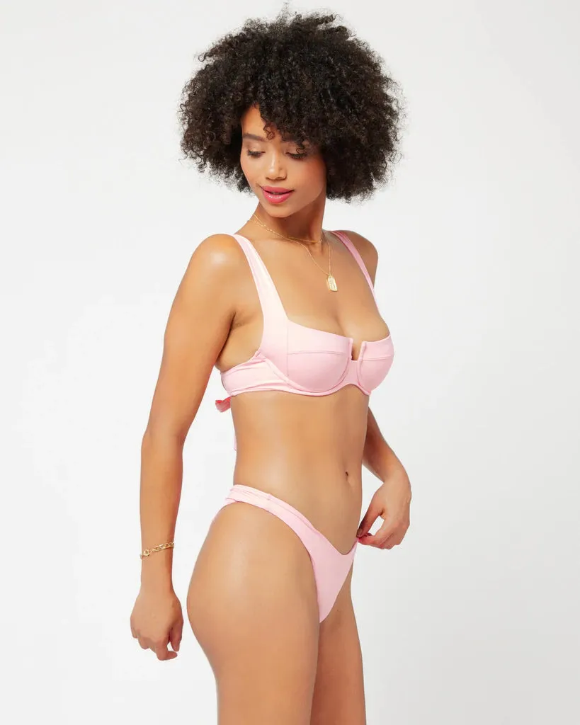 L*Space | Cabana Bitsy Bikini Bottom | Crystal Pink FINAL SALE