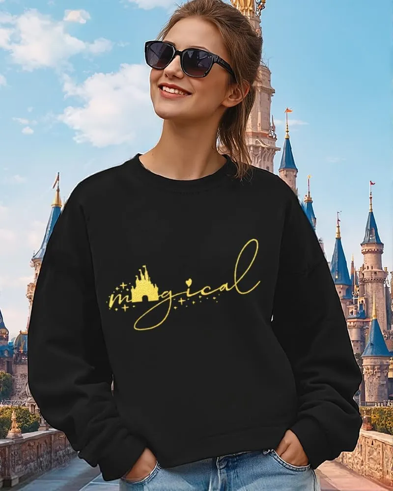 Magical SweatShirt for Women Funny Family Vacation Cute Graphic Casual Vacation long Sleeve Tops
