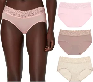 Maidenform Hipster Underwear, Stretch Lace Panties for Women, 3-Pack