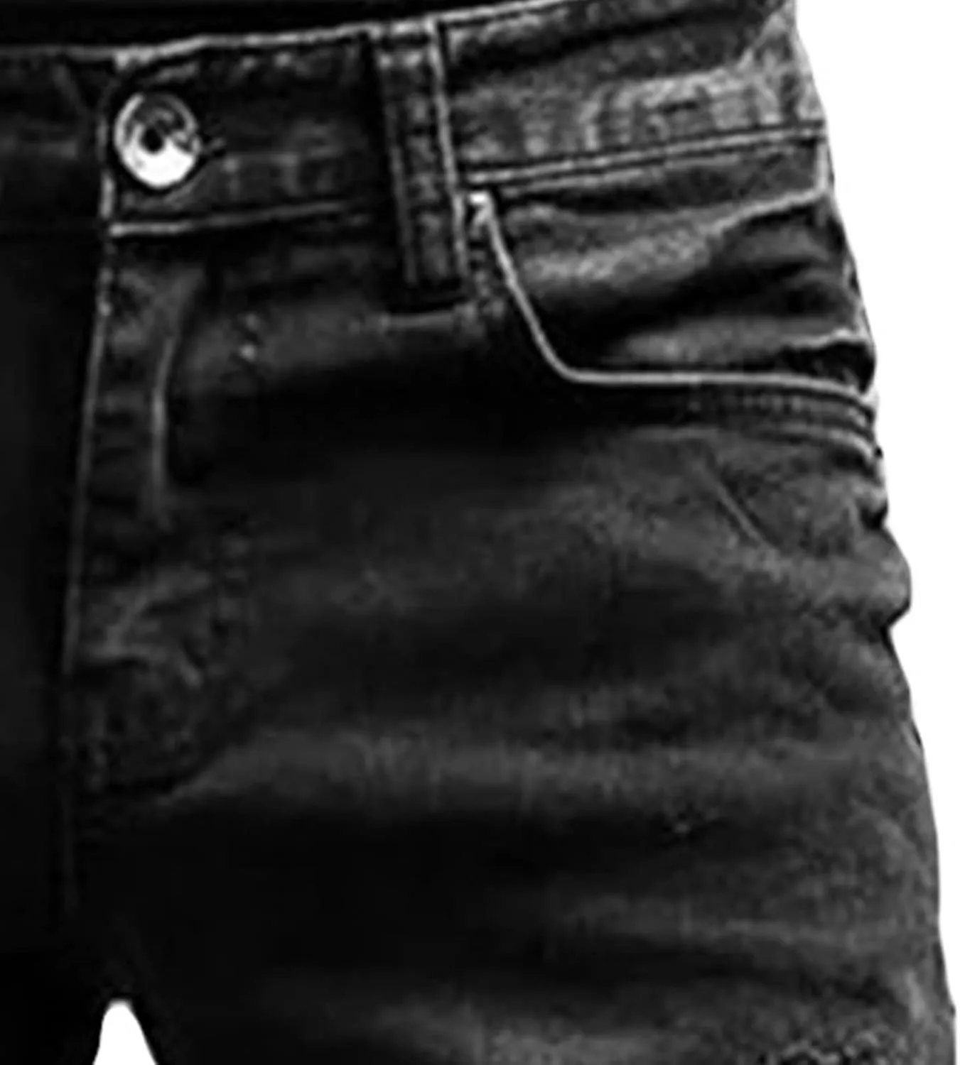 Maiyifu-GJ Men's Distressed Moto Biker Jeans Ripped Punk Gothic Zipper Denim Pants Hip hop Tapered Leg Slim Fit Jean