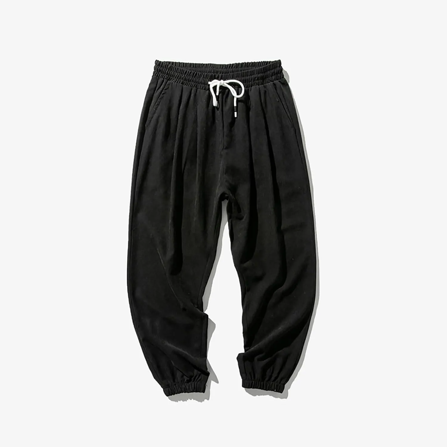 Man Pants for Men Fashion Casual Solid Stretch Waist Drawstring Trousers Outdoor Fashion Fall Baggy Joggers Sweatpant