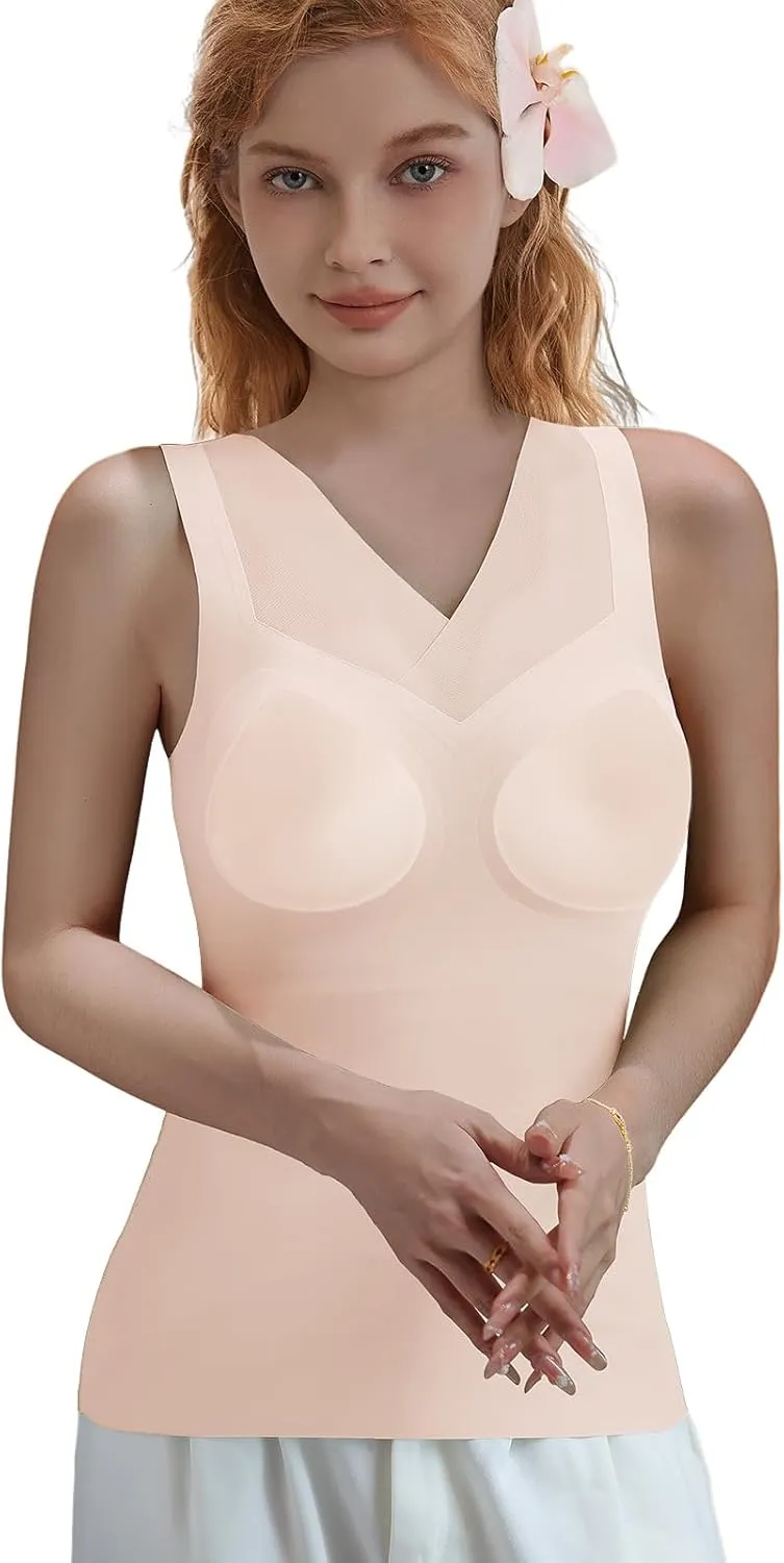 Mastectomy Camisoles with Prosthesis Breast, Comfort Women Post Sugical Tank Top, Prosthetic Breast Camisole