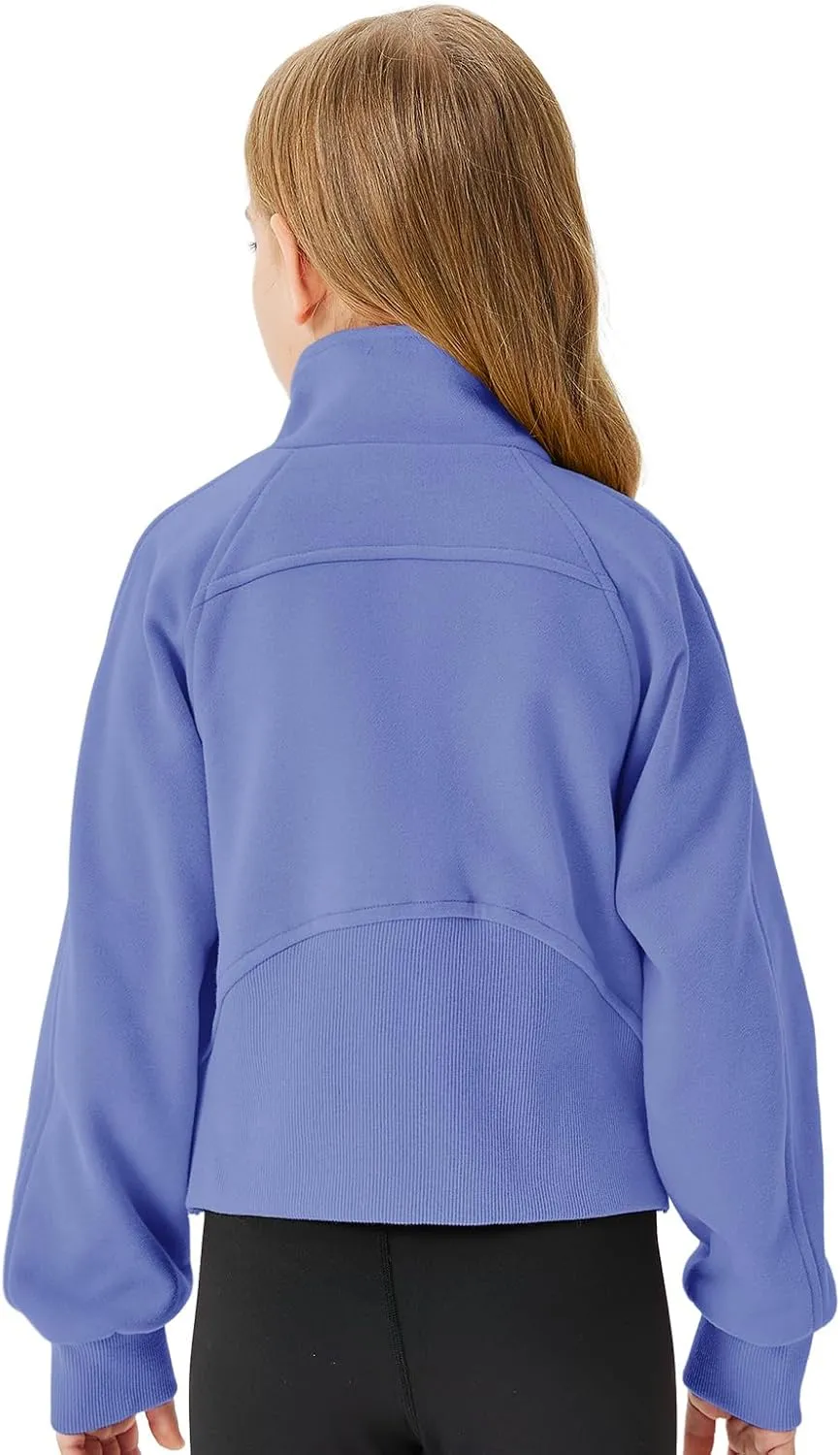 Meikulo Girls Zip Up Sweatshirt Kids Fashion Stand Collar Fleece Lined Jacket with Pockets 7-14 Years