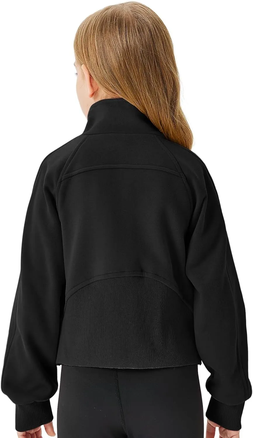 Meikulo Girls Zip Up Sweatshirt Kids Fashion Stand Collar Fleece Lined Jacket with Pockets 7-14 Years