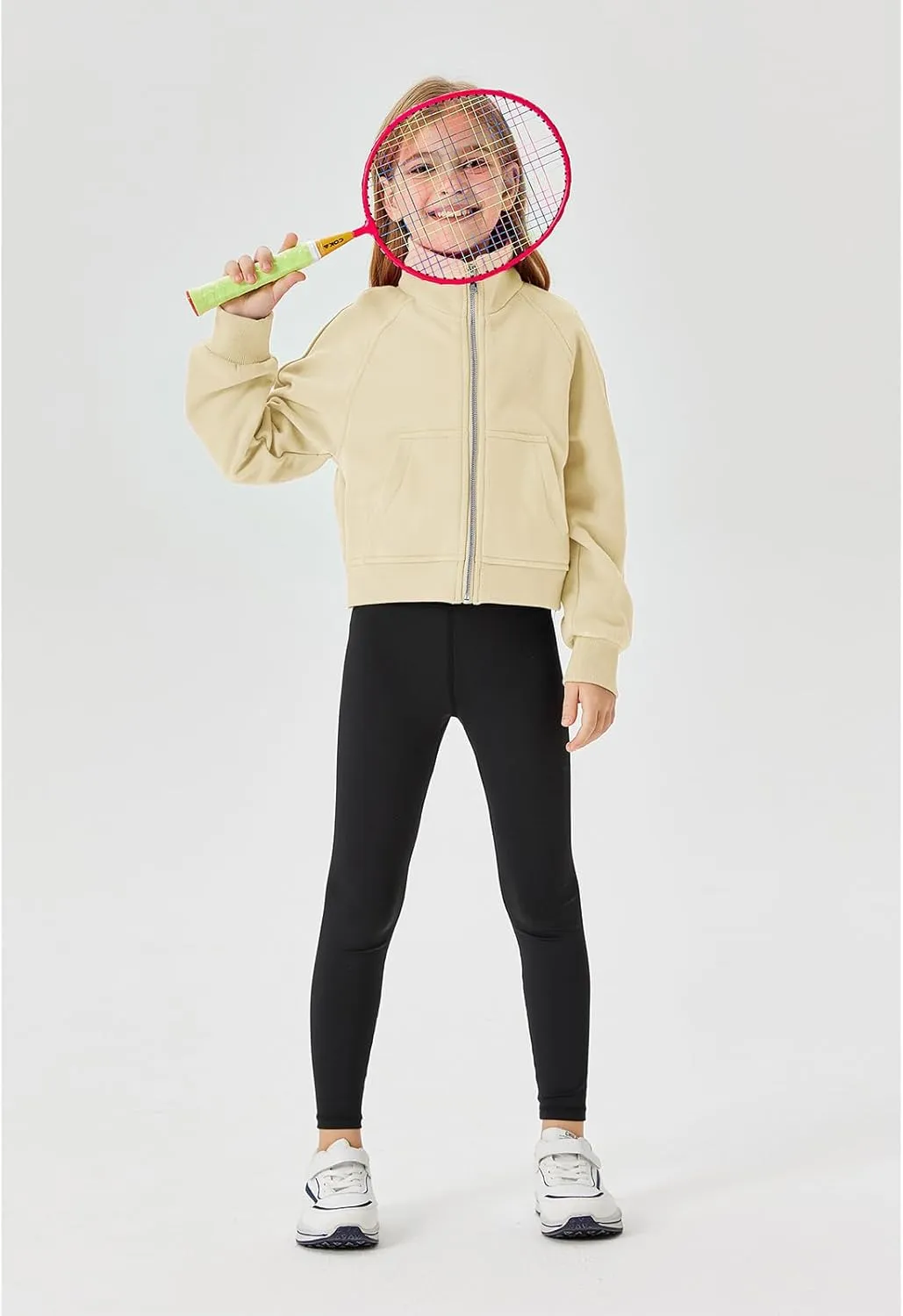 Meikulo Girls Zip Up Sweatshirt Kids Fashion Stand Collar Fleece Lined Jacket with Pockets 7-14 Years