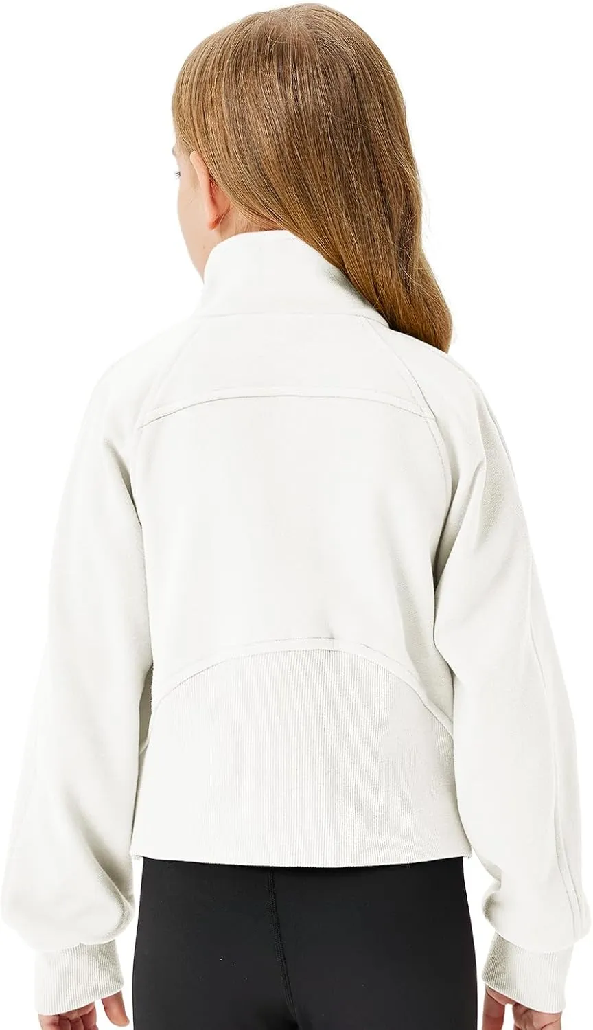 Meikulo Girls Zip Up Sweatshirt Kids Fashion Stand Collar Fleece Lined Jacket with Pockets 7-14 Years
