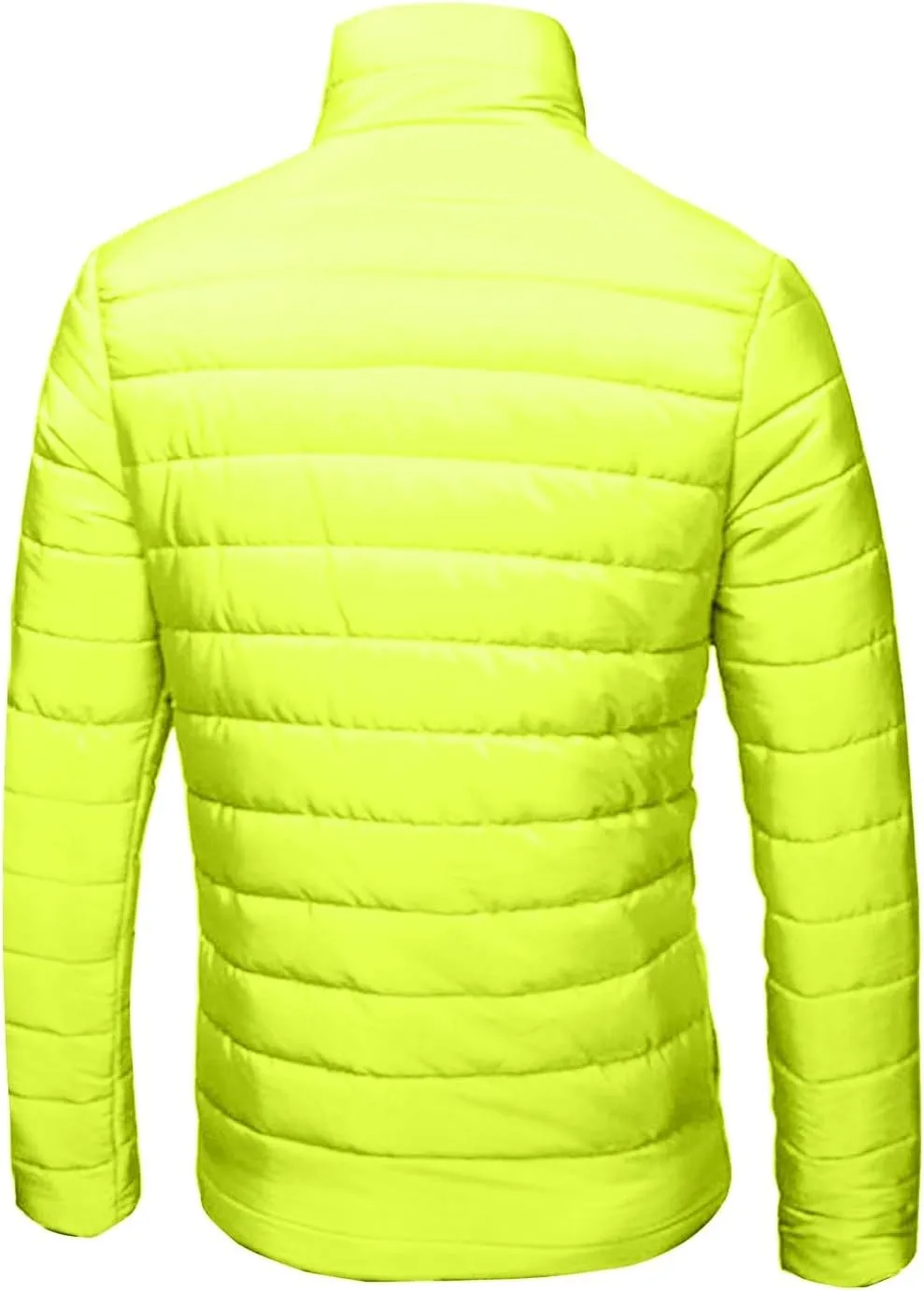 Men Lightweight Jacket Puffer Hoodless Light Padded Zip Down Jacket Winter Warm Bubble Coat Packable Quilted Jackets