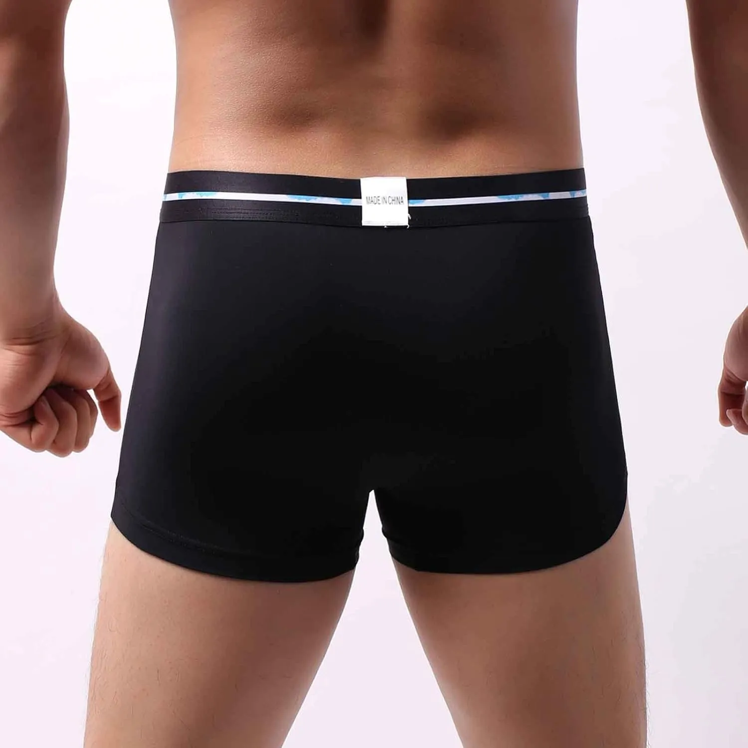 Men Underwear Elephant Trunk Breathable Cotton Stretch Boxer Briefs Covered Waistband Silky Touch Underpants