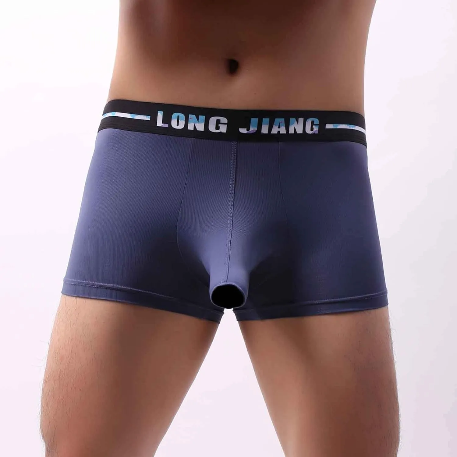 Men Underwear Elephant Trunk Breathable Cotton Stretch Boxer Briefs Covered Waistband Silky Touch Underpants