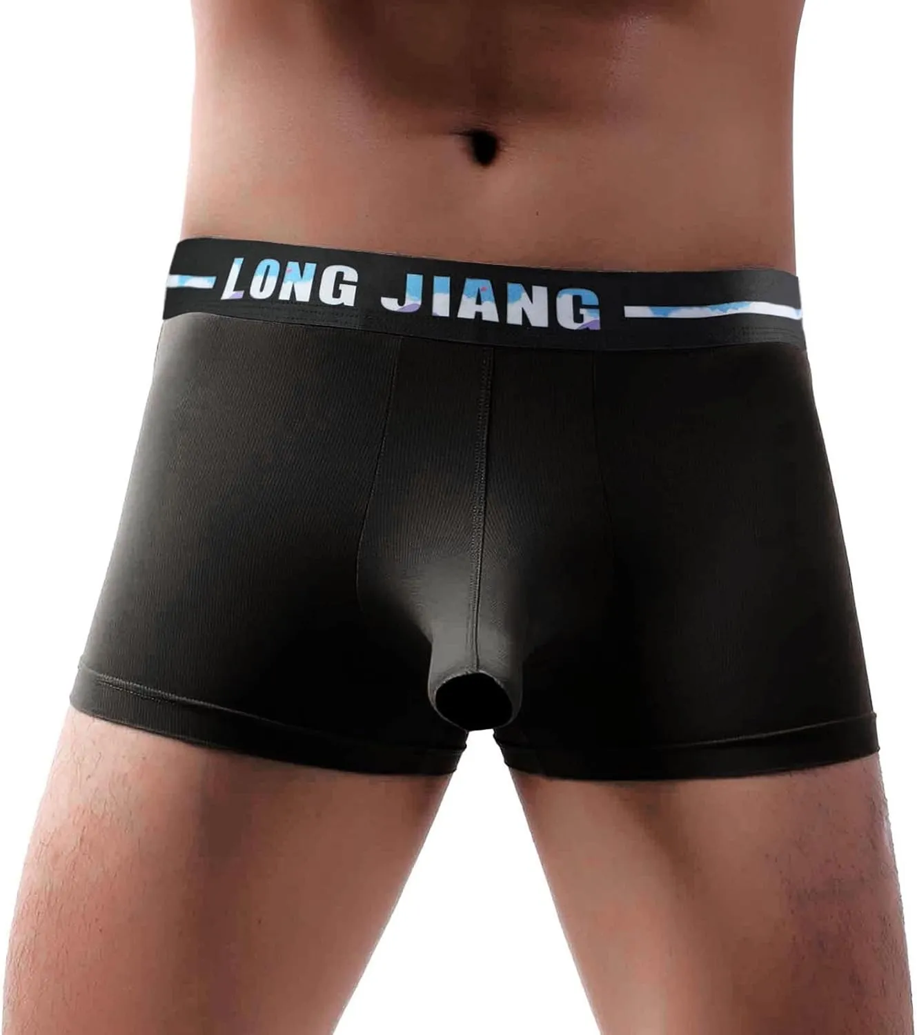 Men Underwear Elephant Trunk Breathable Cotton Stretch Boxer Briefs Covered Waistband Silky Touch Underpants